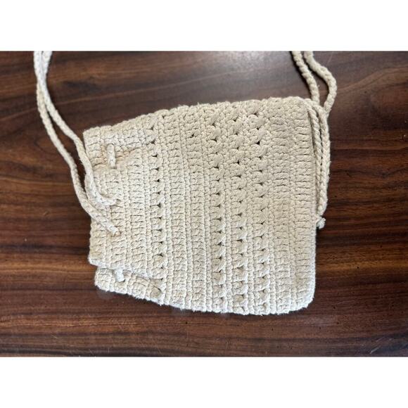 Crochet Mini Backpack with Floral Accents - Great Condition - Picture 2 of 3